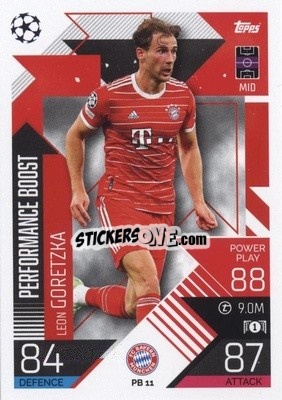 Sticker Leon Goretzka - UEFA Champions League & Europa League 2022-2023. Match Attax Extra
 n. PB11 - Topps