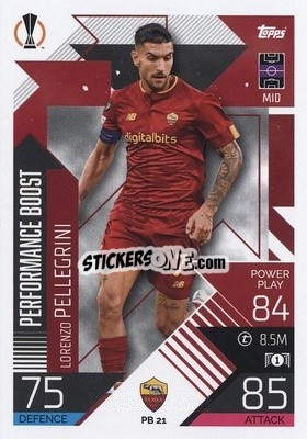 Sticker Lorenzo Pellegriini - UEFA Champions League & Europa League 2022-2023. Match Attax Extra
 n. PB21 - Topps