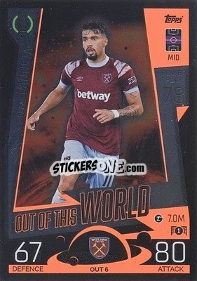 Sticker Lucas Paquetá - UEFA Champions League & Europa League 2022-2023. Match Attax Extra
 - Topps