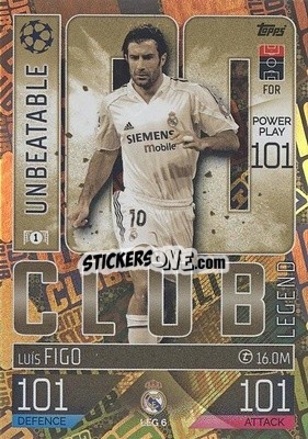Sticker Luis Figo - UEFA Champions League & Europa League 2022-2023. Match Attax Extra
 n. LEG6 - Topps