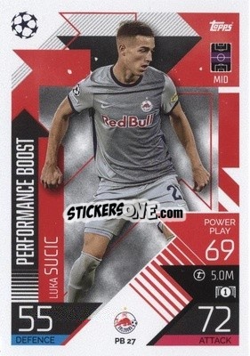 Sticker Luka Sučić - UEFA Champions League & Europa League 2022-2023. Match Attax Extra
 n. PB27 - Topps