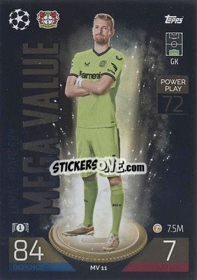 Sticker Lukas Hradecky - UEFA Champions League & Europa League 2022-2023. Match Attax Extra
 n. MV11 - Topps