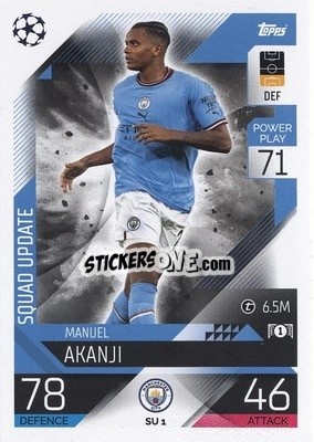 Sticker Manuel Akanji - UEFA Champions League & Europa League 2022-2023. Match Attax Extra
 n. SU1 - Topps