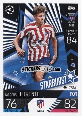 Sticker Marcos Llorente - UEFA Champions League & Europa League 2022-2023. Match Attax Extra
 n. SB10 - Topps