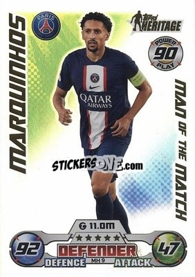 Sticker Marquinhos - UEFA Champions League & Europa League 2022-2023. Match Attax Extra
 n. MH9 - Topps