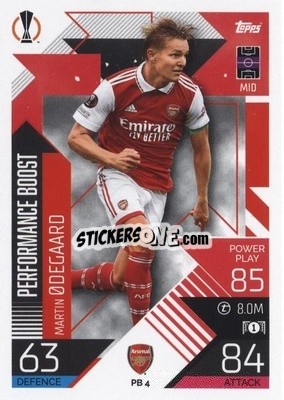 Sticker Martin Ødegaard - UEFA Champions League & Europa League 2022-2023. Match Attax Extra
 n. PB4 - Topps