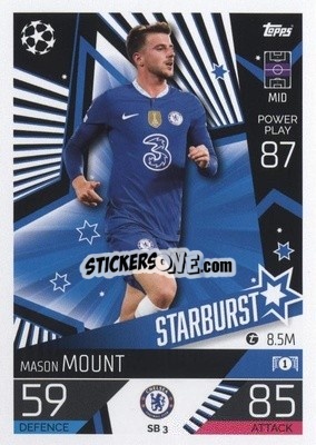 Sticker Mason Mount - UEFA Champions League & Europa League 2022-2023. Match Attax Extra
 n. SB3 - Topps