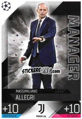 Sticker Maximiliano Allegri - UEFA Champions League & Europa League 2022-2023. Match Attax Extra
 n. MAN21 - Topps