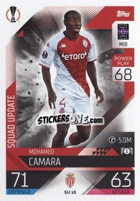 Sticker Mohamed Camara - UEFA Champions League & Europa League 2022-2023. Match Attax Extra
 n. SU16 - Topps