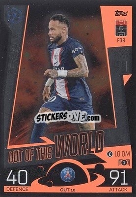 Sticker Neymar Jr - UEFA Champions League & Europa League 2022-2023. Match Attax Extra
 n. OUT10 - Topps