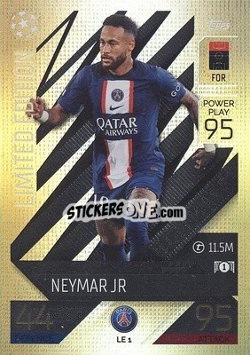 Sticker Neymar Jr - UEFA Champions League & Europa League 2022-2023. Match Attax Extra
 n. LE1 - Topps