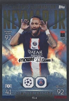Sticker Neymar Jr. - UEFA Champions League & Europa League 2022-2023. Match Attax Extra
 n. CL4 - Topps