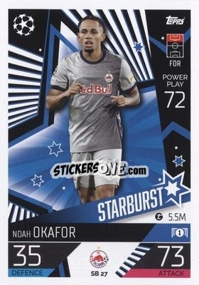 Sticker Noah Okafor - UEFA Champions League & Europa League 2022-2023. Match Attax Extra
 n. SB27 - Topps