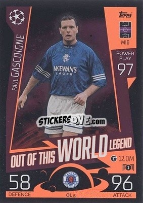 Sticker Paul Gascoigne - UEFA Champions League & Europa League 2022-2023. Match Attax Extra
 n. OL5 - Topps