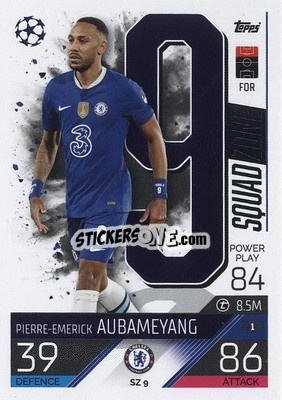 Sticker Pierre-Emerick Aubameyang - UEFA Champions League & Europa League 2022-2023. Match Attax Extra
 n. SZ9 - Topps