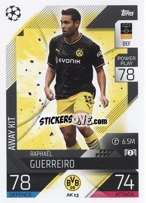 Sticker Raphaël Guerreiro - UEFA Champions League & Europa League 2022-2023. Match Attax Extra
 n. AK13 - Topps