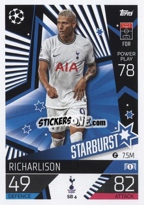 Sticker Richarlison - UEFA Champions League & Europa League 2022-2023. Match Attax Extra
 n. SB4 - Topps