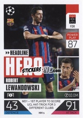 Cromo Robert Lewandowski - UEFA Champions League & Europa League 2022-2023. Match Attax Extra
 - Topps