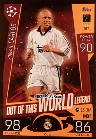 Sticker Roberto Carlos - UEFA Champions League & Europa League 2022-2023. Match Attax Extra
 n. OL2 - Topps