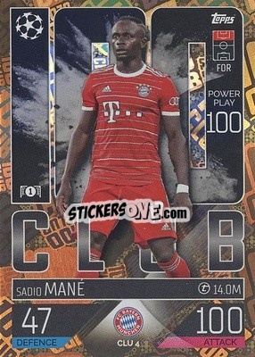 Sticker Sadio Mané - UEFA Champions League & Europa League 2022-2023. Match Attax Extra
 n. CLU4 - Topps