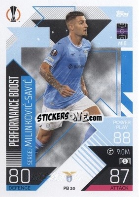 Sticker Sergej Milinković-Savić - UEFA Champions League & Europa League 2022-2023. Match Attax Extra
 n. PB20 - Topps