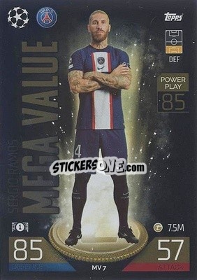 Sticker Sergio Ramos - UEFA Champions League & Europa League 2022-2023. Match Attax Extra
 n. MV7 - Topps