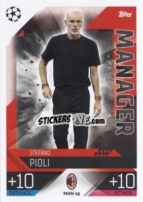 Sticker Stefano Pioli - UEFA Champions League & Europa League 2022-2023. Match Attax Extra
 n. MAN19 - Topps