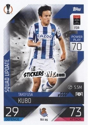 Sticker Takefusa Kubo - UEFA Champions League & Europa League 2022-2023. Match Attax Extra
 n. SU25 - Topps