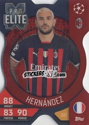Sticker Theo Hernández - UEFA Champions League & Europa League 2022-2023. Match Attax Extra
 n. XS15 - Topps