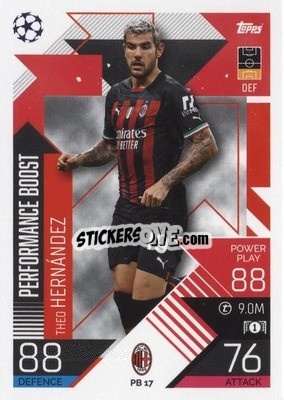 Figurina Theo Hernández - UEFA Champions League & Europa League 2022-2023. Match Attax Extra
 - Topps