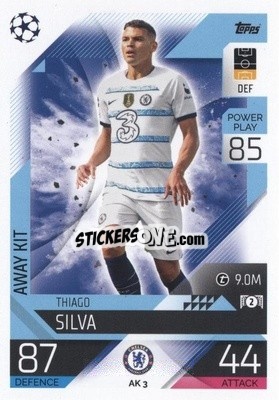Sticker Thiago Silva - UEFA Champions League & Europa League 2022-2023. Match Attax Extra
 n. AK3 - Topps