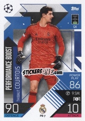 Sticker Thibaut Courtois - UEFA Champions League & Europa League 2022-2023. Match Attax Extra
 n. PB7 - Topps