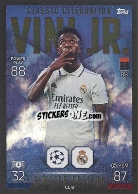 Sticker Vini Jr. - UEFA Champions League & Europa League 2022-2023. Match Attax Extra
 n. CL8 - Topps