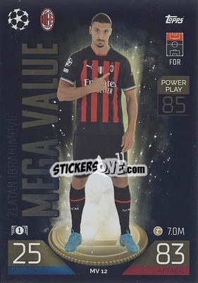 Sticker Zlatan Ibrahimović - UEFA Champions League & Europa League 2022-2023. Match Attax Extra
 n. MV12 - Topps