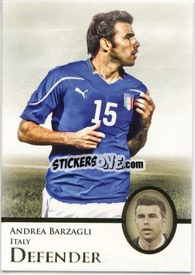 Sticker Andrea Barzagli - World Football UNIQUE 2013 n. 13p - Futera
