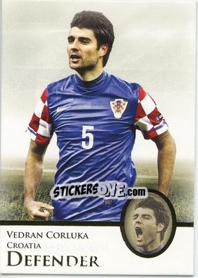 Cromo Vedran Corluka - World Football UNIQUE 2013 - Futera