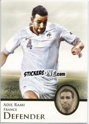 Sticker Adil Rami - World Football UNIQUE 2013 n. 26p - Futera