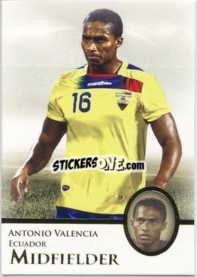 Cromo Antonio Valencia - World Football UNIQUE 2013 n. 61p - Futera