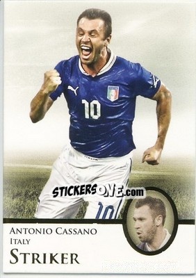Sticker Antonio Cassano - World Football UNIQUE 2013 - Futera