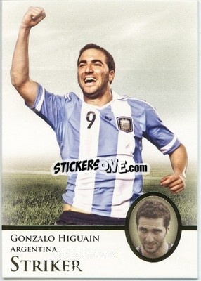 Sticker Gonzalo Higuain - World Football UNIQUE 2013 n. 79p - Futera