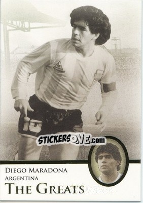 Cromo Diego Maradona - World Football UNIQUE 2013 - Futera