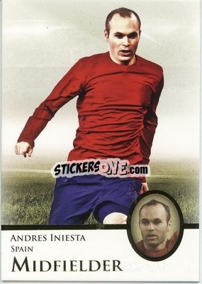 Sticker Andres Iniesta - World Football UNIQUE 2013 n. 123p - Futera