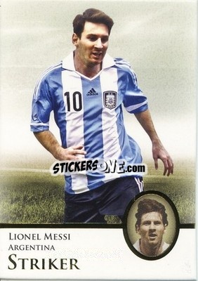 Sticker Lionel Messi - World Football UNIQUE 2013 n. 125p - Futera