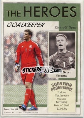 Sticker Manuel Neuer - World Football UNIQUE 2013 n. HER04 - Futera