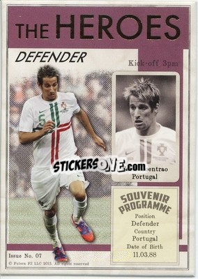 Sticker Fabio Coentrao - World Football UNIQUE 2013 n. HER07 - Futera