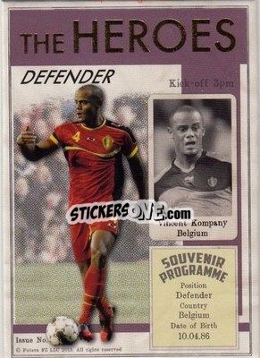 Sticker Vincent Kompany - World Football UNIQUE 2013 n. HER09 - Futera