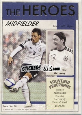 Sticker Mesut Ozil - World Football UNIQUE 2013 n. HER18 - Futera