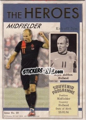 Sticker Arjen Robben - World Football UNIQUE 2013 n. HER20 - Futera