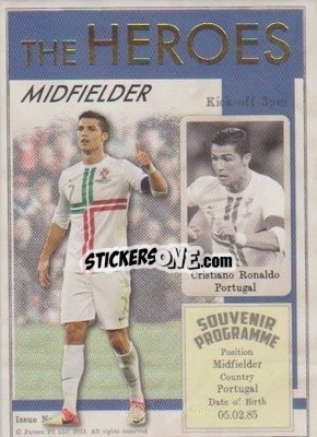 Sticker Cristiano Ronaldo - World Football UNIQUE 2013 n. HER21 - Futera