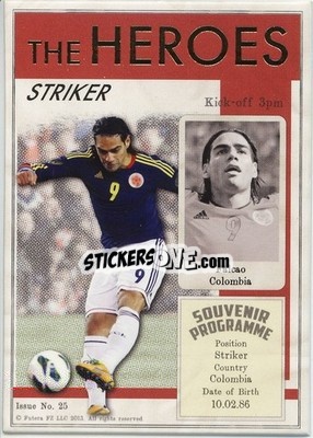 Sticker Radamel Falcao - World Football UNIQUE 2013 n. HER25 - Futera